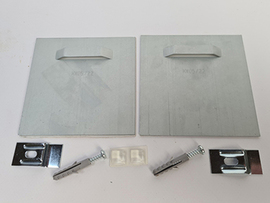2 adhesive plates 7x7cm