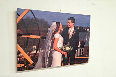 Photo printed on ayous wood