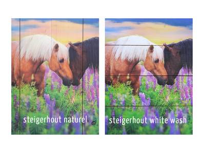 Foto steigerhout naturel vs whitewash