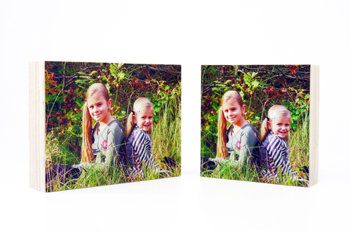 foto op houten blokken 4cm dik