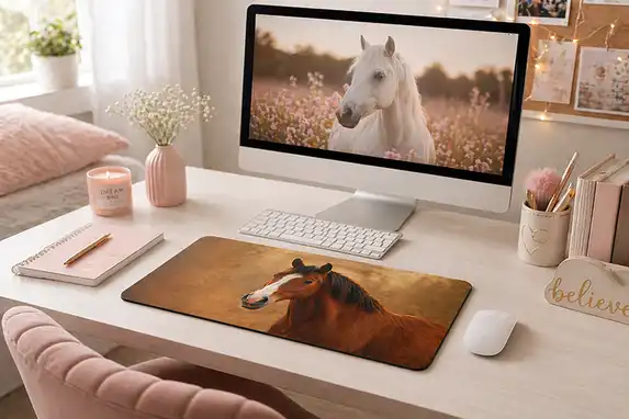 Personalized printed mouse pad, a nice photo gift to give away.