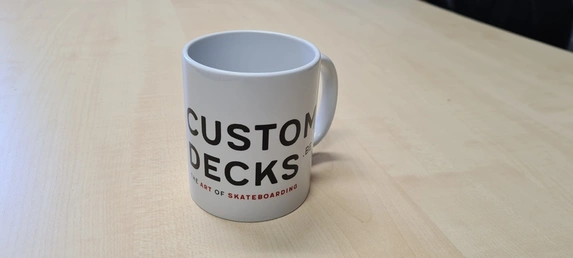 Printed photo mugs for branding for companies, organizations and institutions.