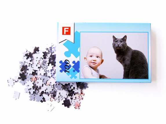 Photo puzzle 100 pieces with printed box
