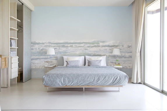Wild waves as photo wallpaper.