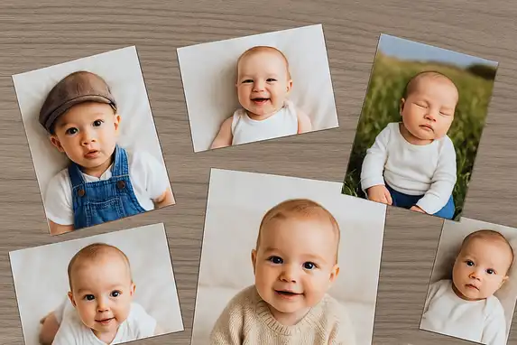 Baby photos make up nearly one fifth of all prints – razor-sharp and true to life at Fotogeschenk.