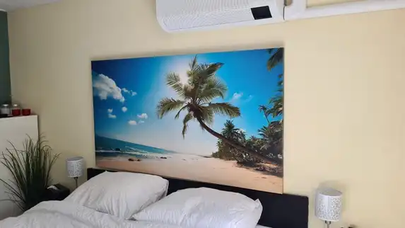 Large photo on canvas from the image bank collection of tropical beaches for the bedroom.