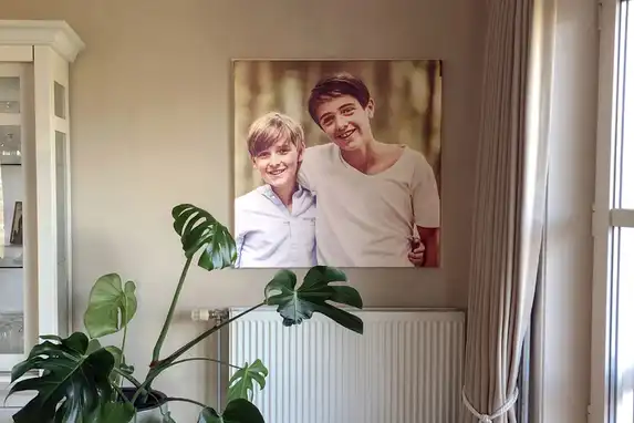 Photo on canvas, also very suitable for the kitchen.