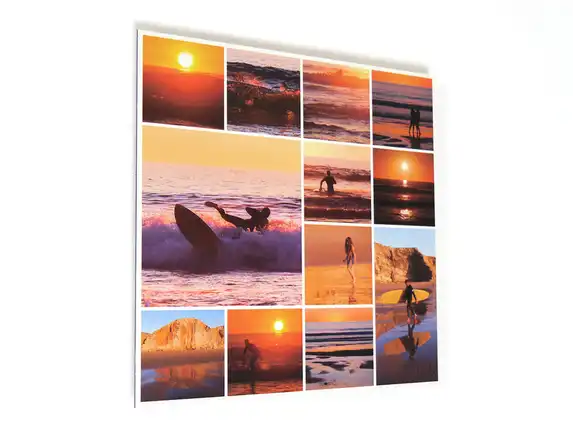 Photo collage on aluminum print.