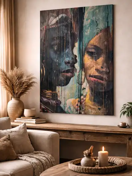 Photo on ayous wood creates a warm and modern look in your interior.