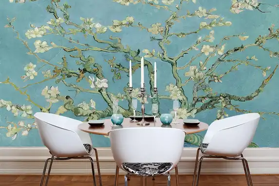 Photo wallpaper of your own photo or of images from our own image banks such as the Almond Blossom by Vincent van Gogh.