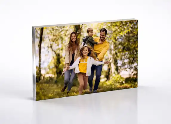 Family photo in acrylic block