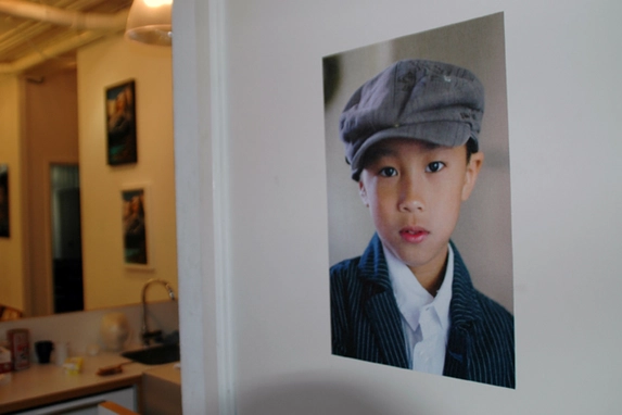 Personal portrait photo printed as a poster.