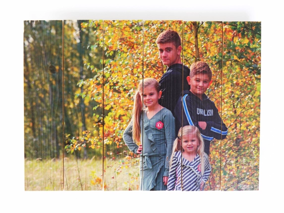 Pine wood photo with planks vertically.