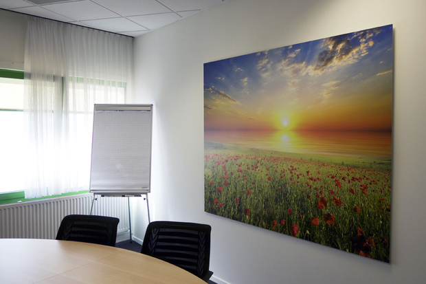 Expositie foto op aluminium