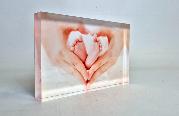 The unique Photo Gift acrylic block photo is a beautiful photo gift for special occasions such as a birth or birthday!
