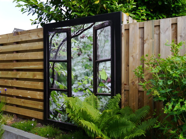Photo gift garden poster on frame also known as fence poster, balcony poster or outdoor canvas.