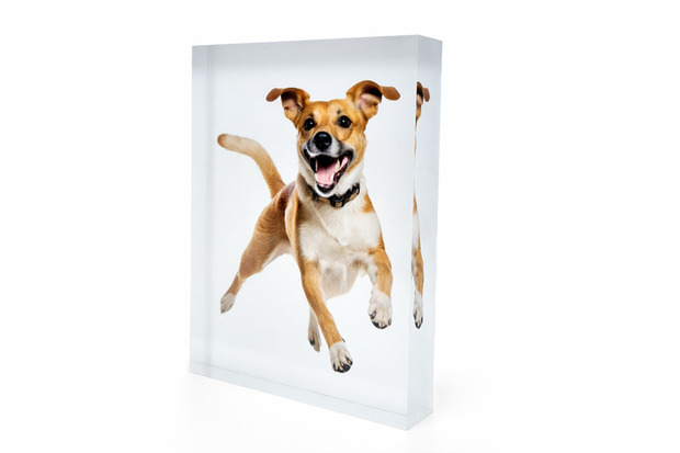 Vrijstaande foto in acrylblok 3D