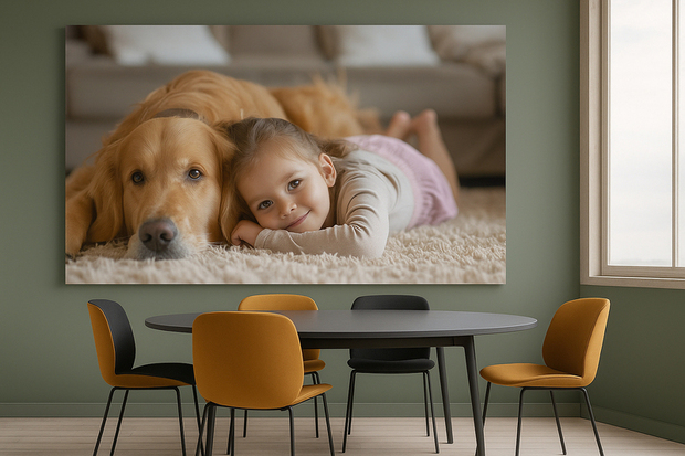 Foto op aluminium geen reflectie