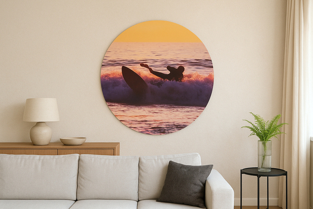 Ronde foto op aluminium wanddecoratie